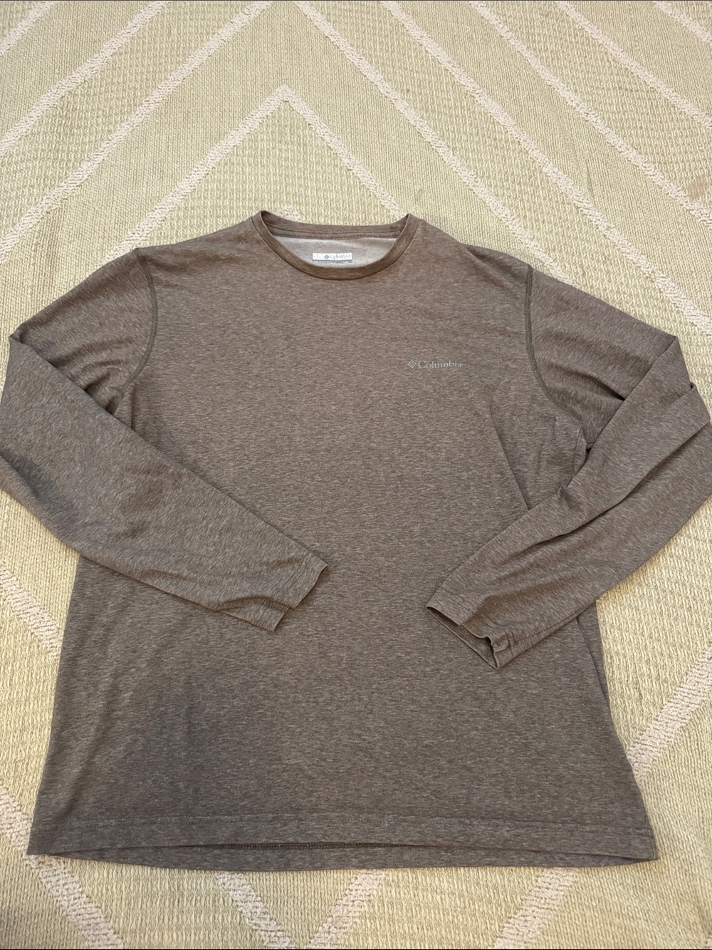 Columbia Men’s Large Brown Omni-Wick Performance Long Sleeve Shirt